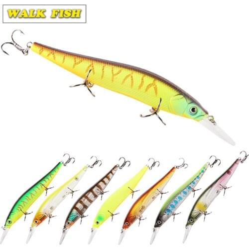 WALK FISH High Quality Retail Fishing Lures Minnow 13cm 15g Tungsten Ball Hard Bait with Box