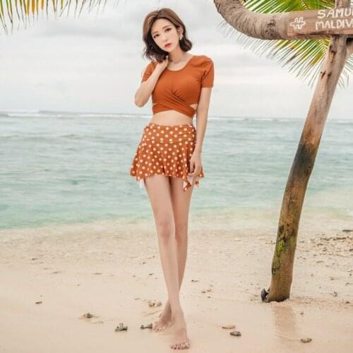 Bathing Suit Women Two Piece Swimsuit For Micro Bikini 2020 Deuce New Fairy Split Korean Ins Sexy Animal Polyester