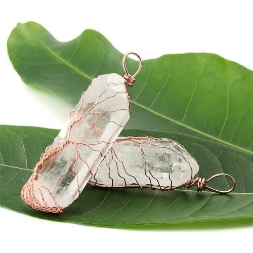 1pc Natural Stone crystal original stone bud hand-woven tree of life natural white travel commemoration business gift