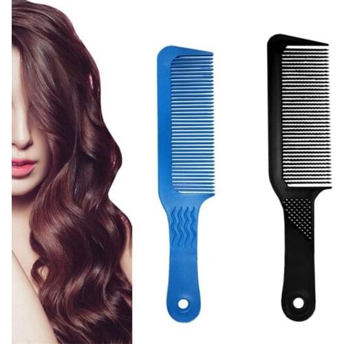 1 Pc Carbon Plastiv Anti-static Hairdressing Clipper Comb Anti-slide Handle Haircut Comb Professional Home Hair Salon Tool