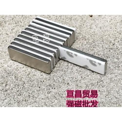10pc 30mmx10mmx3 mm N35 Strong Bar Cuboid Block Magnets 30x10x3 with Double-sided adhesive Permanent magnet 30*10*3