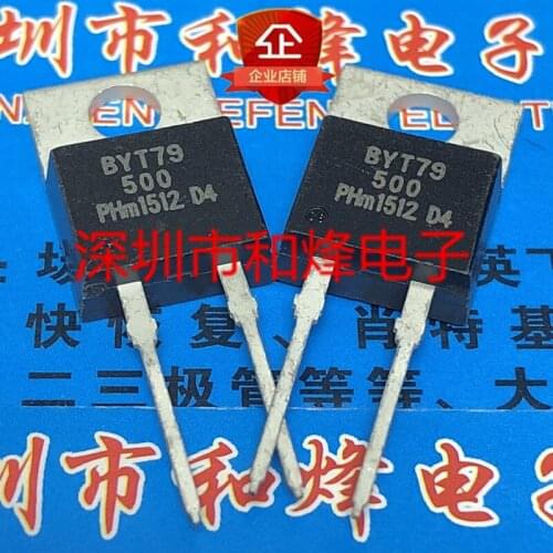 100% New&original BYT79-500 TO-220-2 500V 14A