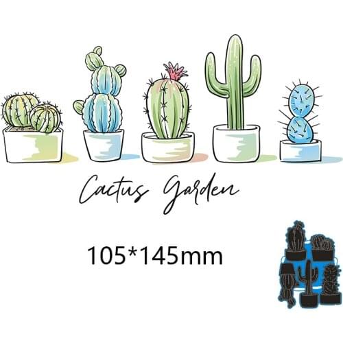 105*145mm plant cactus New Arrival Frame Cutting Dies Stencil DIY Scrapbooking Photo Album Embossing Paper Card