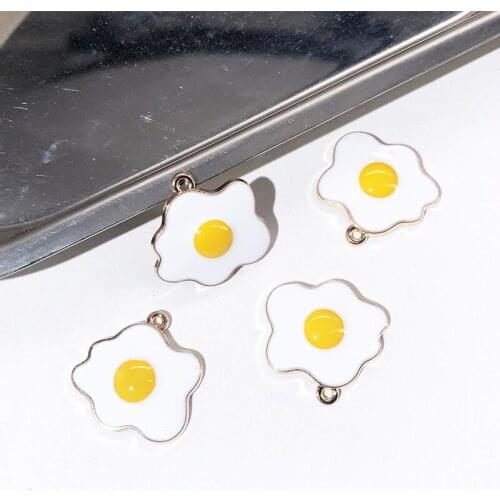 2pcs / pack length 21.5x21.5mm bead alloy pouch egg lovely suitable for necklace and Earring DIY accessories beads