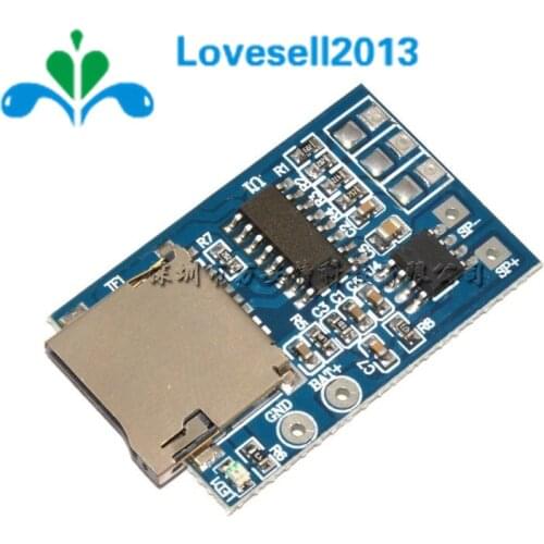 2W Mixed Mono TF Card MP3 Player Decoder Board Amplifier Module 3.7V/5V Power Support MP3 FM Radio USB Audio Mode