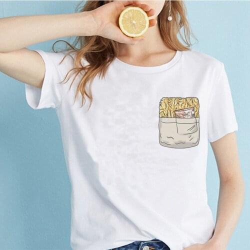 2020 Womens Fashion T-shirt Pocket Magic Harajuku Kawaii Tshirts Cartoon Funny Printed Vogue Casual T Shirt Cute Casual Tops
