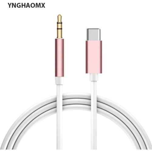 500pcs round Type C Audio Cable Type-C Male to 3.5mm Male Car AUX Audio Cable Adapter for Huawei Mate 10 P20 Letv2 Pro Xiaomi6