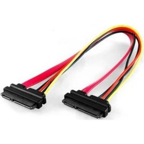 30pcs SATA 7 + 15P Female to Female Hard Drive Adapter HDD Connector Extension Cord Sata 7p + 15p Line