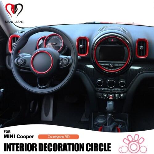 Auto Interior Sticker Center Console Gear Shift Cover Case Sticker Decoration For mini cooper F60 Countryman Car-styling 9PCS