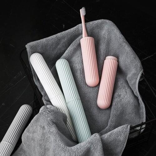 1 Piece Cylindrical Portable Travel Toothbrush Box Outdoor Toothbrush Storage Cover Holder Cute Toothbrush Camping Case for Kid