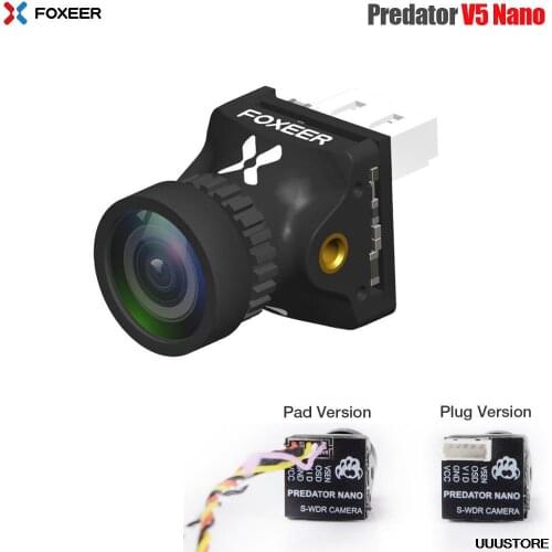 Foxeer Predator V5 Nano full Case FPV 1000TVL Camera Switchable Super WDR OSD 4ms Latency Upgraded for RC FPV Racing Drone toys