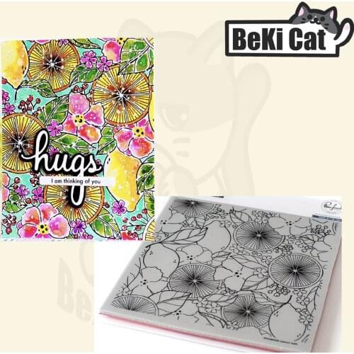 Flowers background Clear Stamps for DIY Scrapbooking/Card Making Fun Decoration Supplies