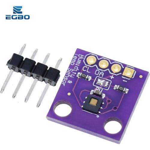 EGBO HDC1080 module Low Power, GY-213V-HDC1080 High Accuracy Digital Humidity Sensor with Temperature Sensor For Arduino