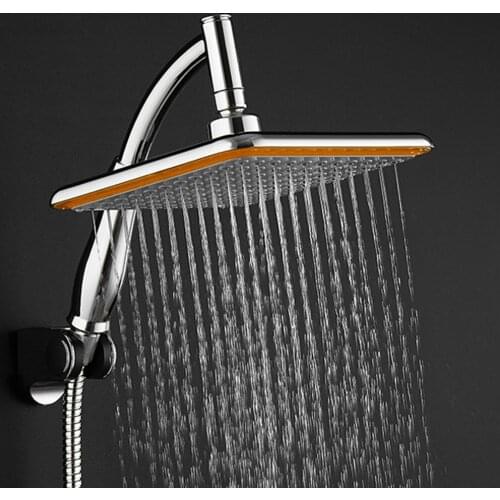 Fixed Shower Head, 8Inch Square Rain Fixed Shower Head 304 Stainless Steel High