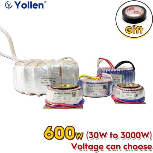 RING TYPE 600W Toroidal Power Transformer CIRCLE VOLTAGE CAN OEM 220V/380V to 6V/9V/12V/15V/18V/24V Face mask machine OEM 600VA