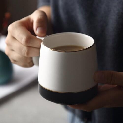 Creative brief matte milk ceramic mug Stylish high quality ceramic coffee cup gift cup