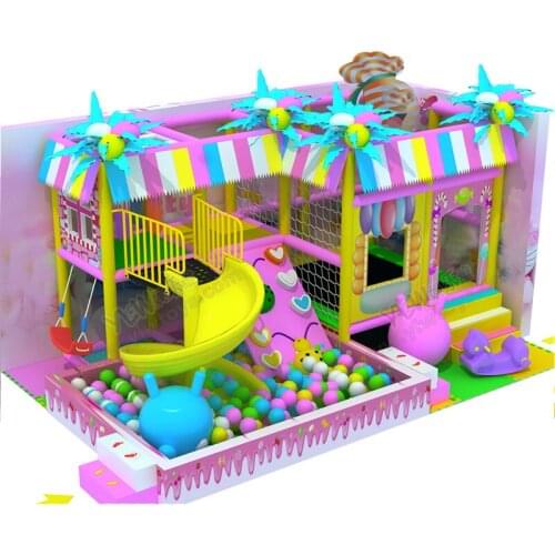 Customized made amusement playground equipment for kids sweety candy indoor castle toy factory manufacturer YLW-IN17002q