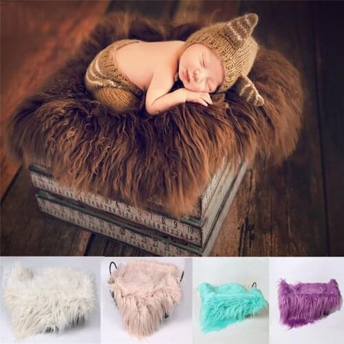 Newborn Photography Props Blanket Faux Fur Photography Prop Blanket Photo Backdrop Accessories Photo Studio