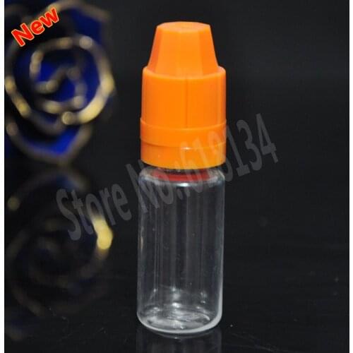 New type Wholesale 5000pcs 10ml transparent PET dropper bottle with tamper proof cap