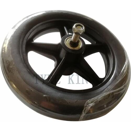 2 PCS 7 inch wheel tire 7" solid tyre Wheelchair Front Wheel Universal Wheel Accessories Wheelchair Wheel Front Small Wheel