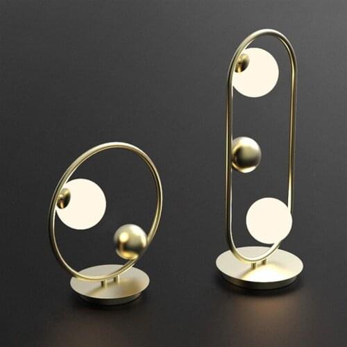 Postmodern Glass Ball Table Lamp Nordic Simple Creative Desk Lamp Industrial led Living Room Decor Bedroom Bedside Standing Lamp