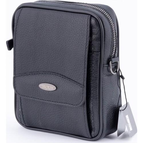 Genuine Leather Real Cowhide Unisex Casual Fashion Bag Messenger Bag Small Shoulder Bag Crossbody Bags for Unisex Handbags