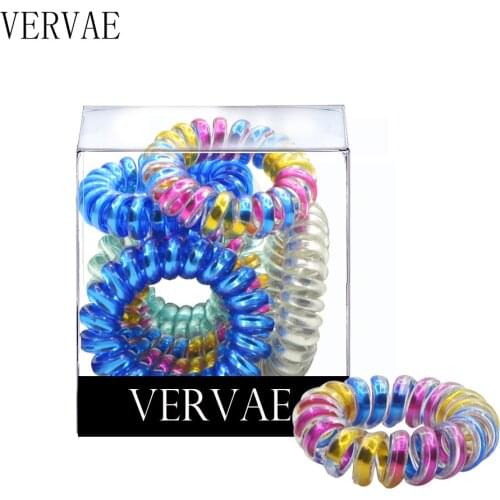 10 Pcs Elastic Hair Bands for Women Hair Accessories Coil Spiral Hair Ties Girl Ponytail Holder Fashion Headwear 2020