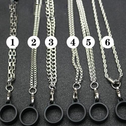 Vape pen Silicone metal snake bone lanyard necklace with ring vapeband For nfix novo zero relx yooz nord caliburn crown