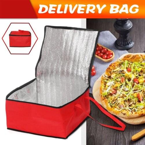 Dreamburgh 15'' Pizza Food Delivery Bag Insulated Thermal Storage Holder Outdoor Picnic Lunch Bag Car Ice Pack Refrigerator Bag