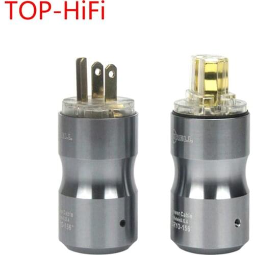 TOP-HiFi pair Gold Plated Silver Plated Krell US AC Power Plug Audio Amplifier AC Power Cord IEC Connector for Power Cable