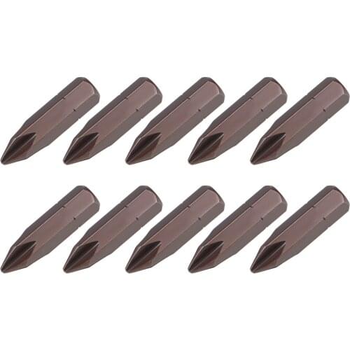 Uxcell 10pcs Phillips Bits 5/16-inch 8mm Hex Shank 32mm Length Cross PH2 Magnetic Screw Driver S2 Screwdriver Bit