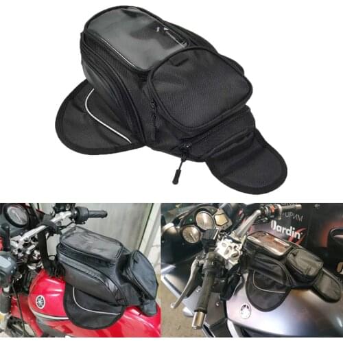 Waterproof Motorcycle Fuel Tank Bag Black Oil Fuel Riding bag Magnetic Motorbike Saddle bag Single Shoulder Bags Motor Backpack
