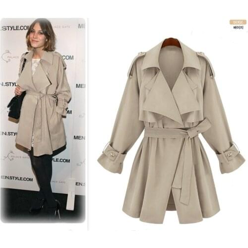 2017 Spring/Autumn Handsome Turn-down Collar Women Trench Wind Coat