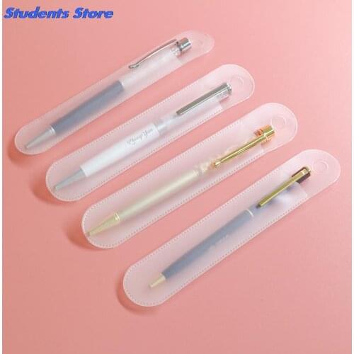 1Pcs Plastic Matte Single Pen Case Pencil Bag Universal Pen Cover Gift Pen Packaging Protection Bag Office Supplies