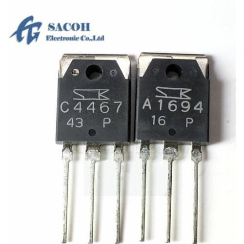 10Pairs 2SA1694 + 2SC4467 or 2STA1694 + 2STC4467 TO-3P Silicon PNP + NPN Epitaxial Planar Transistor