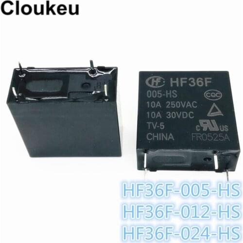100Pcs Relay DIP4 JZC-36F HF36F-005-HS HF36F-012-HS HF36F-024-HS