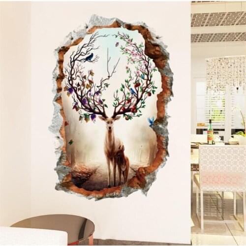3D Unicorn Wall Sticker Modern Art Mural Home decoration wall stickers for kids rooms PVC