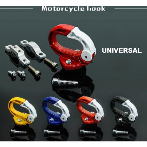 5 Colors Motorcycle Luggage Helmet Hook Aluminum Mount Motorcycle Scooter Helmet Holder Bag Bottle Hook Hanger With Screws