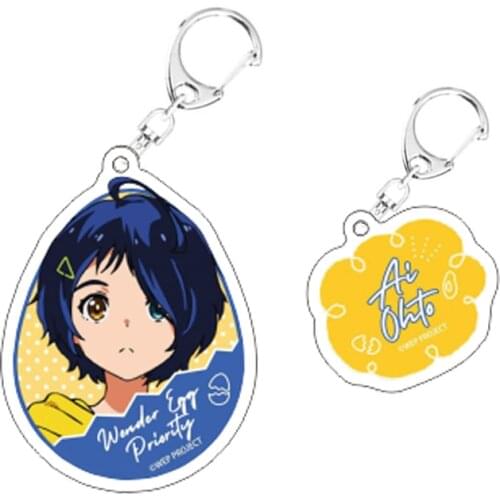 Anime Wonder Egg Priority Acrylic Keychain Cartoon Figure Ohto Ai Momoe Sawaki Rika Kawai Pendant Keyring Jewelry