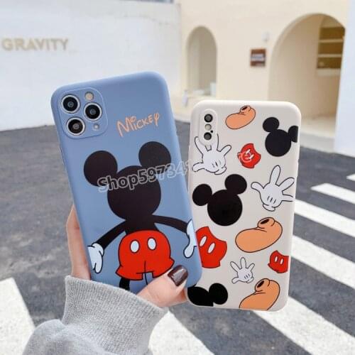 Cartoon Mickey Minnie Mobile Phone Case for Iphone 8 Plus Case Iphone 11 Pro Max Cases Apple 12max Frosted Soft Disney Series