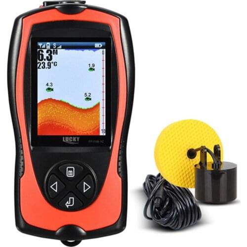 LCD color screen remote fishing bait sonar echo sounder portable sonar fish finder FF1108-1CT
