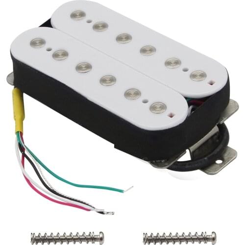 FLEOR Electric Guitar Double Coil Alnico 5 Humbucker Pickup Bridge Pickup White