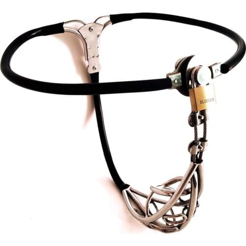 Fetish Lockable Penis Restraint Device Sex Toys For Man Stainless Steel Chastity Belt Male Hollow Cock Cage Slave BDSM Sex Toys