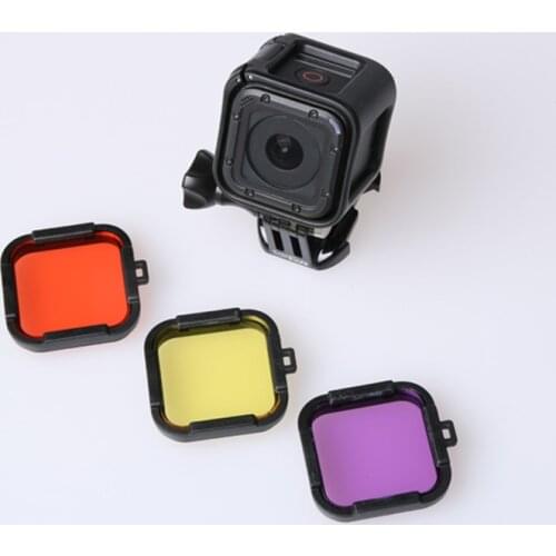 3pcs go pro hero 5 session Hero 4 Session Lens Filter uv Diving Filter for Gopro Hero4s /5s HERO 4S 5s camera Accessories