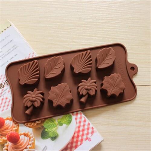 Tree Leaf Shaped Mold Chocolate Molds CocoTree Bakeware Silicone Cake 3D DIY Ice Tray Cake Tools