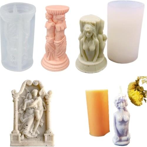 Greek Mythology Elements Candle Mold Medusa Snake Venus Goddess Aromatherapy Candle Silicone Mold Candle Making