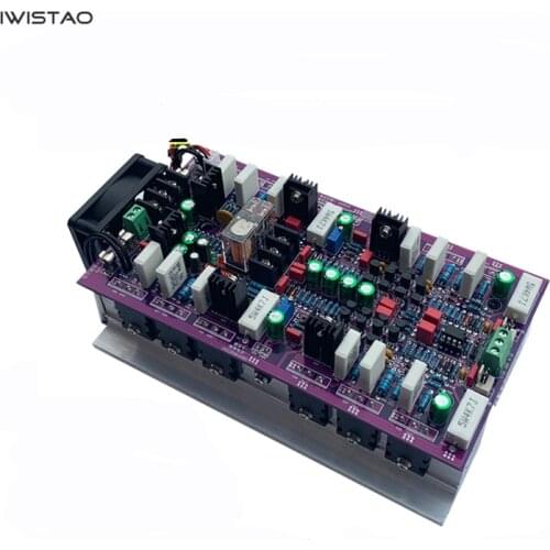 IWISTAO 2X300W HIFI Stereo Discrete Component Power Amplifier Finished Board Differential Amplification Input WY2963/WK5688 Outp
