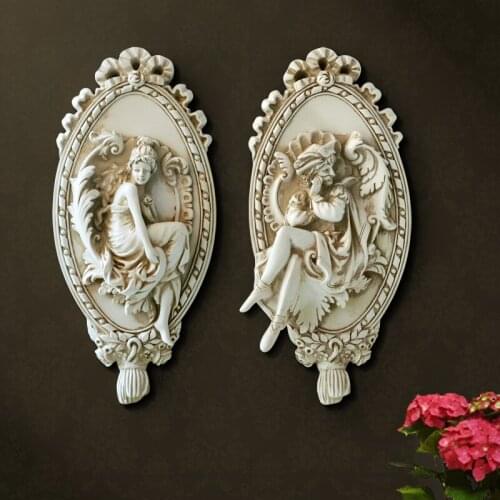 Continental retro stereo wall mural wall hangings creative Angel Club Home Furnishing entrance wall hangings