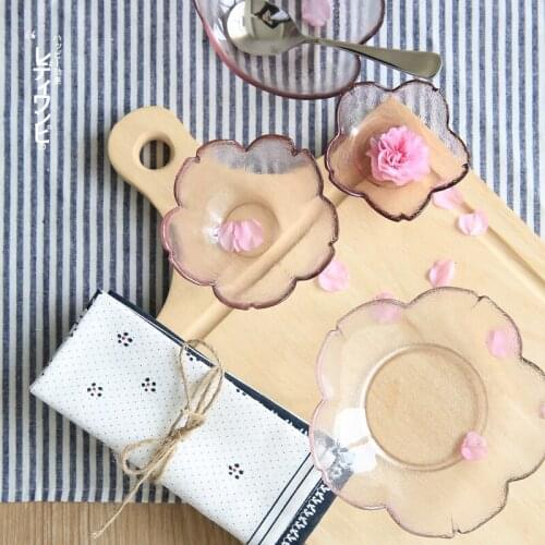 Creative Lovely Glass Plate Flavor Seasoning Dipping Sauce Soy Small Vegetable Snack