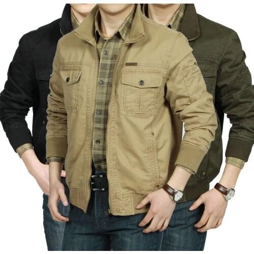 New100% cotton Jacket Men Military Cargo Jacket Tactical Combat Business male Coat Pilot Bomber Jacket men Brand Clothing Outfit
